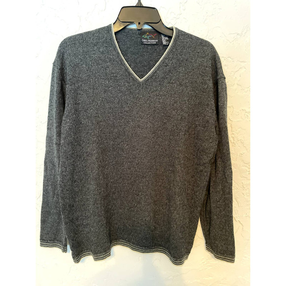 GREG NORMAN Made in Italy Wool Blend V-Neck Sweater.‎  Men's Size Large - Picture 1 of 3